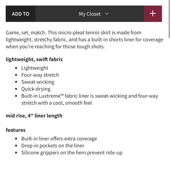 Lululemon Logo-Waist Micro-Pleat Mid-Rise Tennis Skirt *Long
White size XXS - Picture 8 of 11